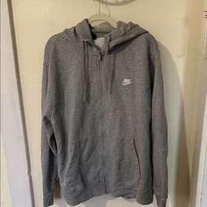 Nike Gray Zip Up Sweater